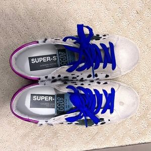 Golden Goose White Super-Star polka dot print sneakers